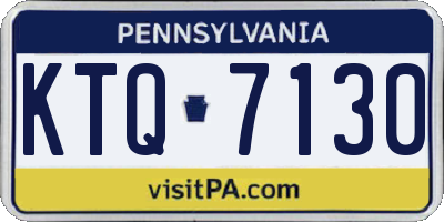 PA license plate KTQ7130