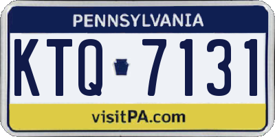 PA license plate KTQ7131