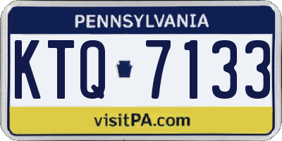 PA license plate KTQ7133