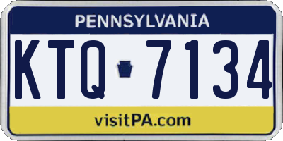 PA license plate KTQ7134