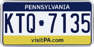 PA license plate KTQ7135