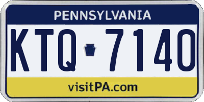 PA license plate KTQ7140