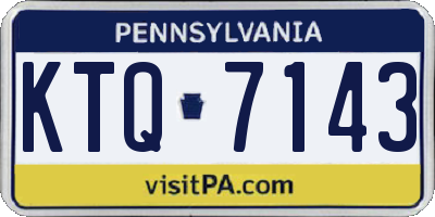 PA license plate KTQ7143