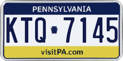PA license plate KTQ7145