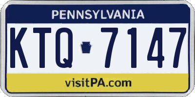 PA license plate KTQ7147