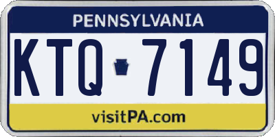 PA license plate KTQ7149