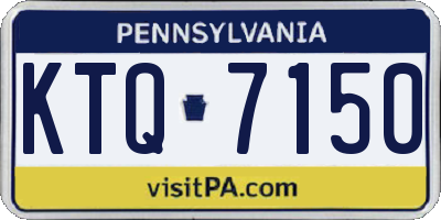 PA license plate KTQ7150