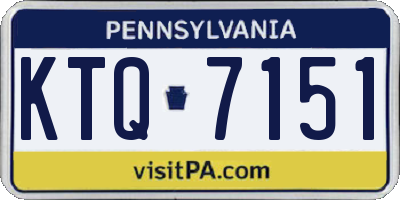 PA license plate KTQ7151