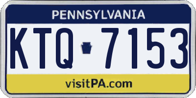 PA license plate KTQ7153