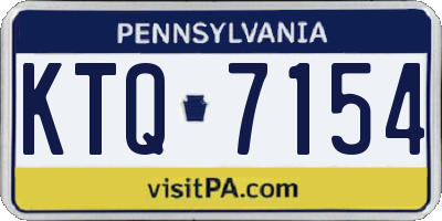 PA license plate KTQ7154