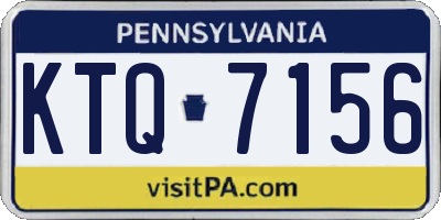 PA license plate KTQ7156
