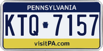 PA license plate KTQ7157