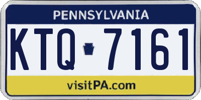 PA license plate KTQ7161