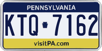 PA license plate KTQ7162