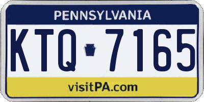 PA license plate KTQ7165