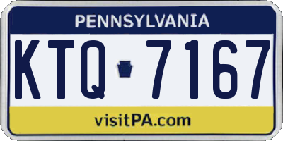 PA license plate KTQ7167