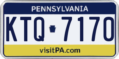 PA license plate KTQ7170