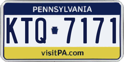 PA license plate KTQ7171