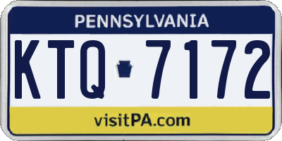 PA license plate KTQ7172