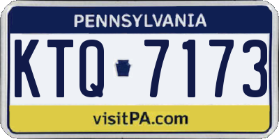 PA license plate KTQ7173