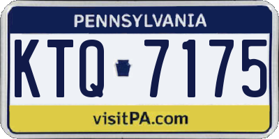 PA license plate KTQ7175