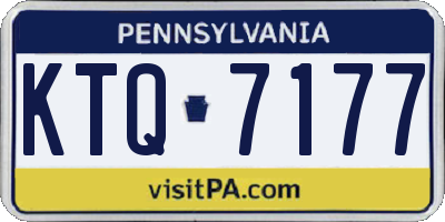 PA license plate KTQ7177