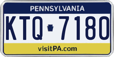 PA license plate KTQ7180