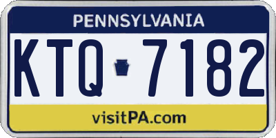 PA license plate KTQ7182