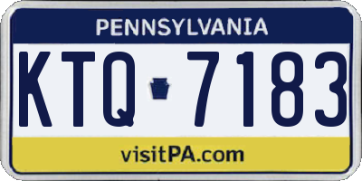 PA license plate KTQ7183