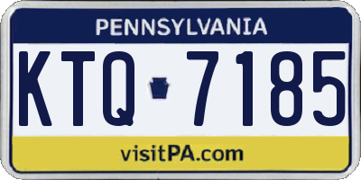 PA license plate KTQ7185
