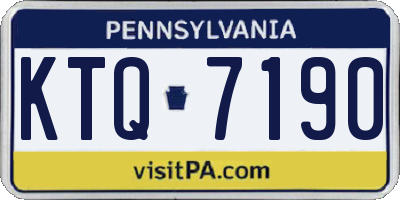PA license plate KTQ7190