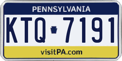 PA license plate KTQ7191