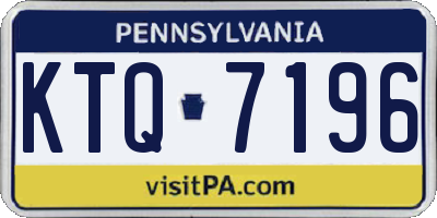 PA license plate KTQ7196