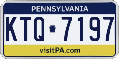 PA license plate KTQ7197