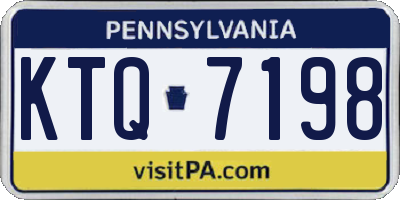 PA license plate KTQ7198
