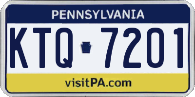 PA license plate KTQ7201