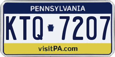 PA license plate KTQ7207