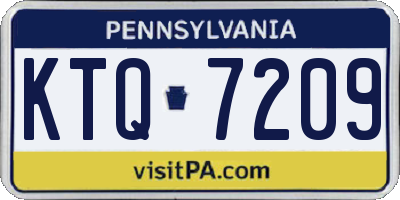 PA license plate KTQ7209