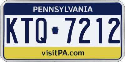 PA license plate KTQ7212