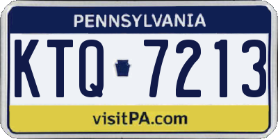 PA license plate KTQ7213