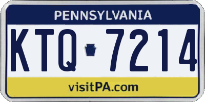 PA license plate KTQ7214