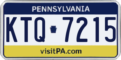 PA license plate KTQ7215