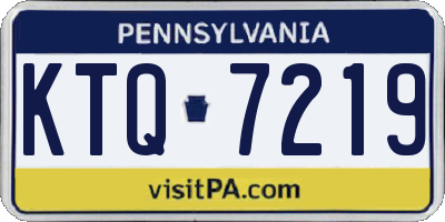 PA license plate KTQ7219