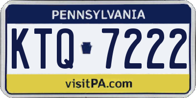 PA license plate KTQ7222