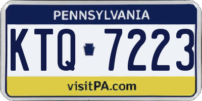 PA license plate KTQ7223
