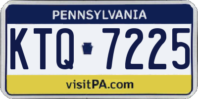 PA license plate KTQ7225