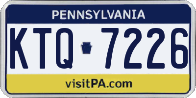 PA license plate KTQ7226