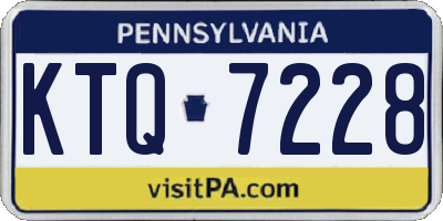PA license plate KTQ7228