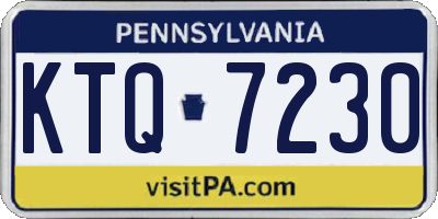 PA license plate KTQ7230