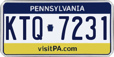 PA license plate KTQ7231